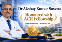 Photo of US Fellowship in Radiology awarded to Dr Akshay Kumar Saxena, PGIMER Chandigarh