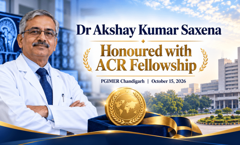 US Fellowship in Radiology awarded to Dr Akshay Kumar Saxena, PGIMER Chandigarh